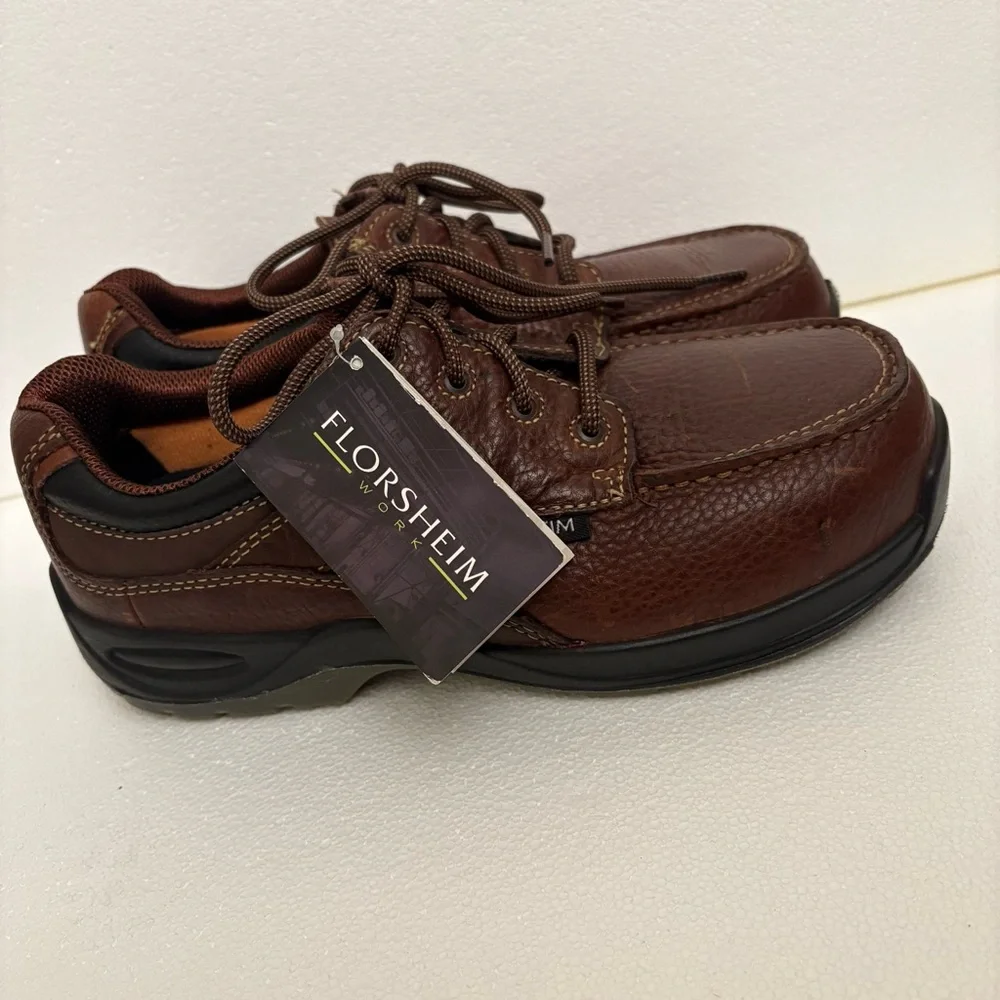 FLORSHEIM Men's Rambler Creek Brown Casual Moc Toe Oxford Shoes (FS2700) Size 9D